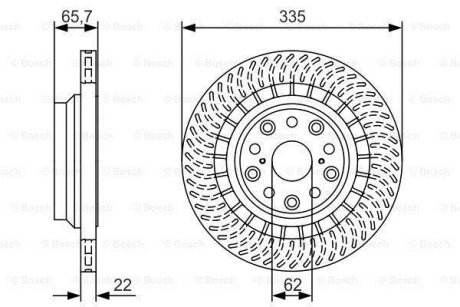 Диск гальмівний LEXUS LS \'\'RR BOSCH 0 986 479 T34