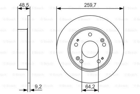 Диск гальмівний BOSCH 0 986 479 T81