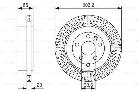 Диск гальмівний BOSCH 0 986 479 U44