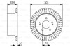 HYUNDAI гальмівний диск задн.H-1 02- BOSCH 0986479V26 (фото 1)