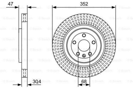 Диск гальмівний BOSCH 0 986 479 W53