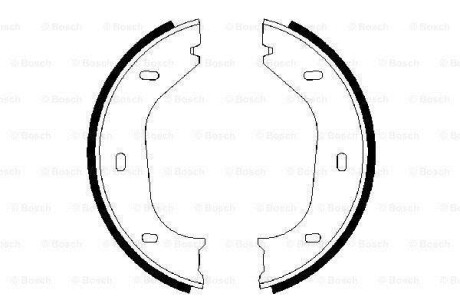 Колодки тормозные барабанные BOSCH 0986487202