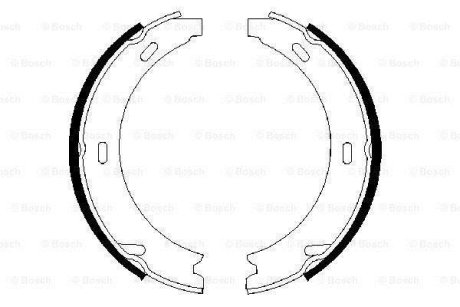 Колодки гальмівні барабан (ручник) MB 140/210 \'\'91-06 BOSCH 0 986 487 344