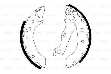 FORD щоки гальмівні FIESTA,KA,PUMA 96- (180*32) BOSCH 0986487553