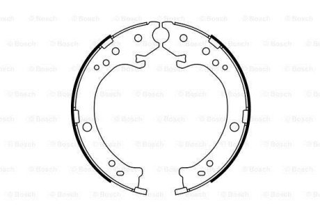 Колодки гальмівні барабанні BOSCH 0986487765