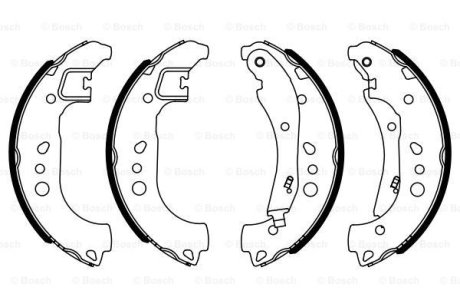 Колодки гальмівні барабан AUDI/SEAT/SKODA/VW \'\'17>> BOSCH 0986487959