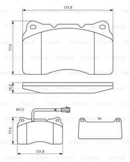 Гальмівні колодки дискові BOSCH 0986494069 (фото 1)