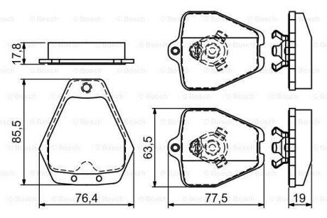 ГАЛЬМІВНІ КОЛОДКИ, ДИСКОВІ BOSCH 0 986 494 215