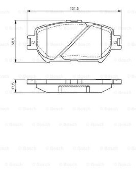 ГАЛЬМІВНІ КОЛОДКИ, ДИСКОВІ BOSCH 0 986 494 363 (фото 1)