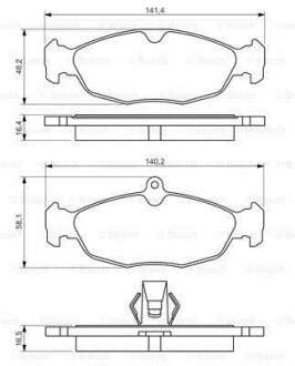 ДИСКОВI КОЛОДКИ ЗАДНI BOSCH 0 986 494 413 (фото 1)