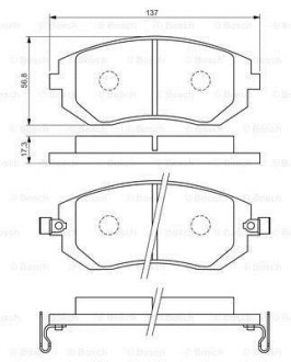 КОЛОДКИ ГАЛЬМІВНІ BOSCH 0 986 494 558 (фото 1)