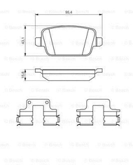 Гальмівні колодки, дискові BOSCH 0 986 494 639