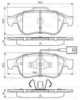 Комплект гальмівних колодок BOSCH 0 986 494 680