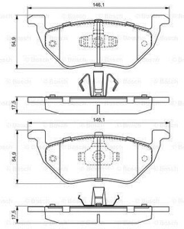 Гальмівні колодки, дискові BOSCH 0 986 494 683