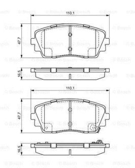 Гальмівні колодки дискові BOSCH 0986494688 (фото 1)