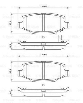 ДИСКОВI КОЛОДКИ ЗАДНI BOSCH 0 986 494 706