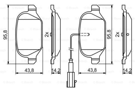 Гальмівні колодки дискові BOSCH 0986494779 (фото 1)