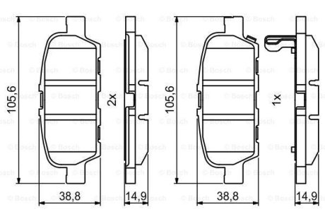 Колодки тормозные BOSCH 0986494857 (фото 1)