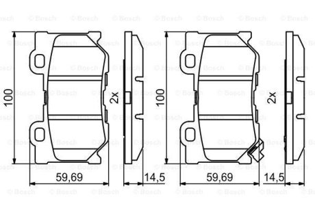 Колодки тормозные BOSCH 0986494863