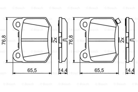 A_Колодки гальмівні дискові SUBARU Forester "R "12>> BOSCH 0986494865