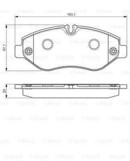 Гальмівні колодки передн. IVECO Daily III 06 - BOSCH 0986495113