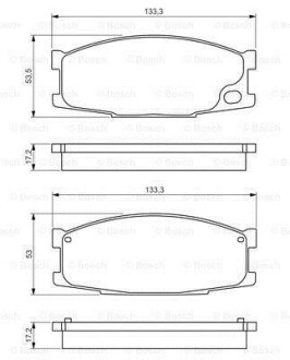 MITSUBISHI К-т гальмівних колодок передніх Canter BOSCH 0986495130