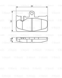 TOYOTA гальмівні колодки задн.Lexus LS (FE) 430 00- BOSCH 0986495139 (фото 1)