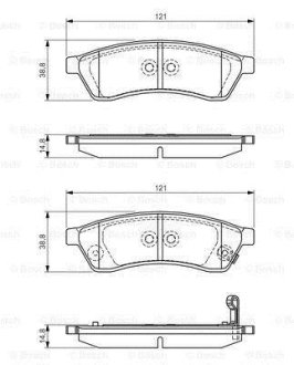 Колодки гальмівні дискові BOSCH 0 986 495 168