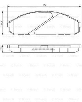 NISSAN гальмівні колодки передн.Patrol GR I 4.2 88- BOSCH 0986495171