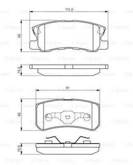 Гальмівні колодки дискові BOSCH 0986495172 (фото 1)