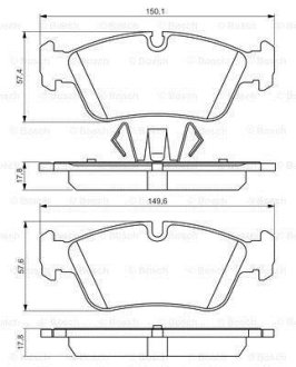 Гальмівні колодки дискові BOSCH 0986495276 (фото 1)