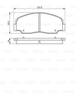 TOYOTA гальмівні колодки передн. Land Cruiser -96 BOSCH 0986495339