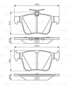 Гальмівні колодки дискові BOSCH 0986495346