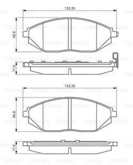 CHEVROLET гальмівні колодки передн.Spark 10- BOSCH 0986495349