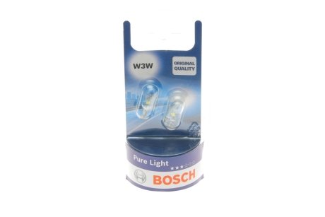 Автолампа Pure Light W3W W2,1x9,5d 3 W прозрачная BOSCH 1987301028