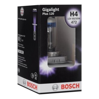 Лампа H4 60/55W 12V Gigalight Plus 120 бокс 1 шт. - кратн. 20 шт BOSCH 1 987 301 160