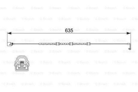 ДАТЧИК ЗНОШУВАННЯ ДИСК.КОЛ.ЗАД BOSCH 1987474515