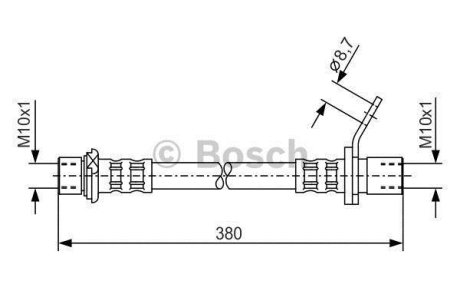 Шланг гальмівний BOSCH 1 987 476 162