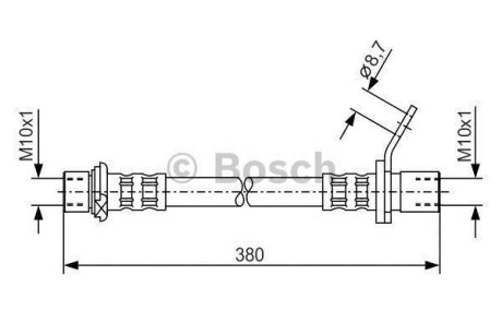 Шланг гальмівний BOSCH 1 987 476 163