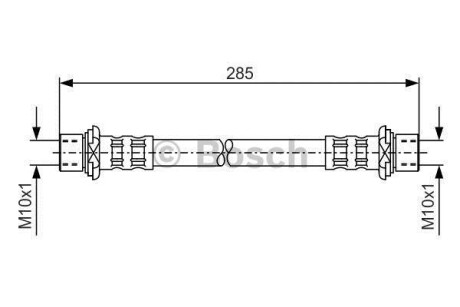 Шланг гальм. передн. TOYOYA LAND CRUISER 09-17 BOSCH 1987476725