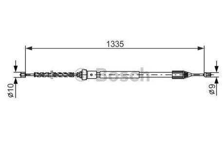 Трос ручного гальма BOSCH 1 987 477 783