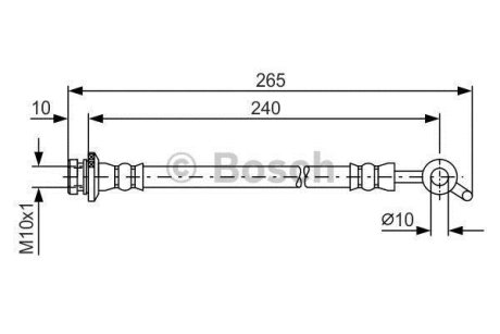 Гальмівний шланг NISSAN X-Trail T31 \'\'RR \'\'08-16 BOSCH 1987481571