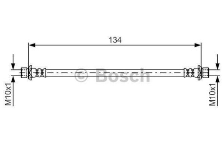 Шланг гальмівний BOSCH 1987481637