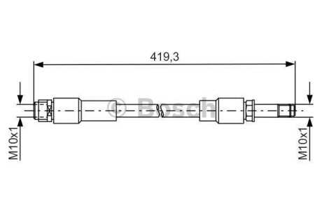 Гальмівний шланг задн. W176, W246, C117 BOSCH 1987481674