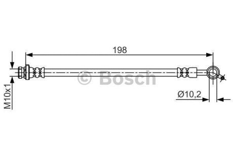 Шланг гальмівний BOSCH 1 987 481 712