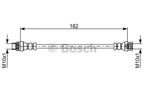 Гальмівний шланг задн. лів. CITAN 415 BOSCH 1987481753