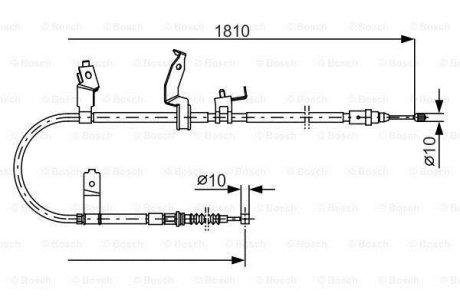 Трос ручного гальма BOSCH 1 987 482 052