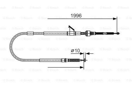 Трос ручного гальма BOSCH 1 987 482 068