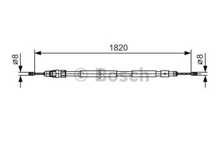 Трос ручного гальма BOSCH 1 987 482 116