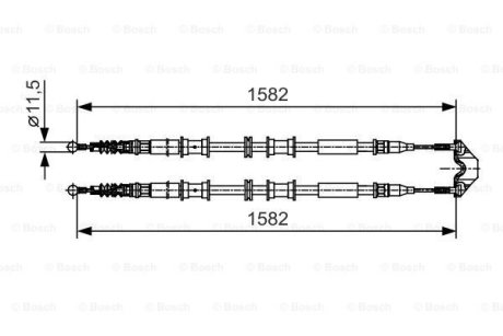 Трос ручного гальма BOSCH 1 987 482 138